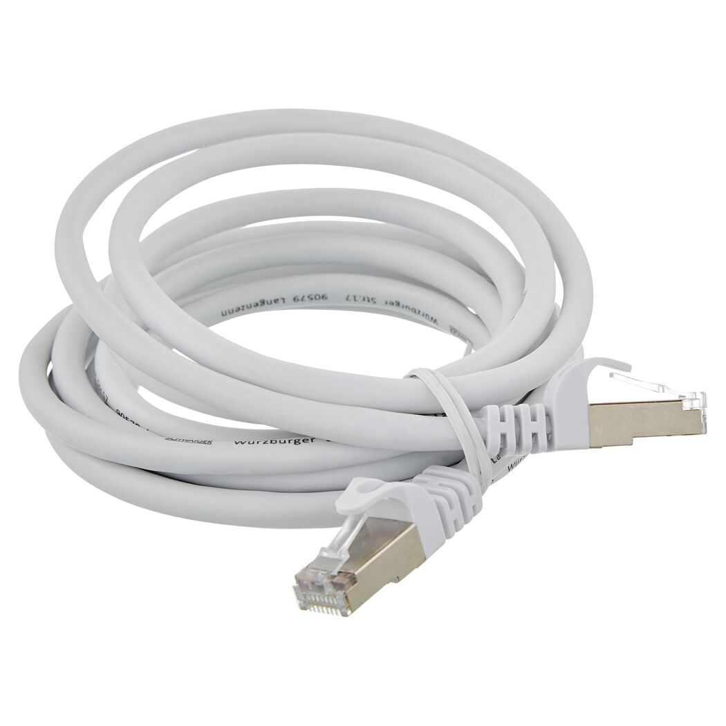 Weißes Netzwerkkabel CAT6, 2,5 m