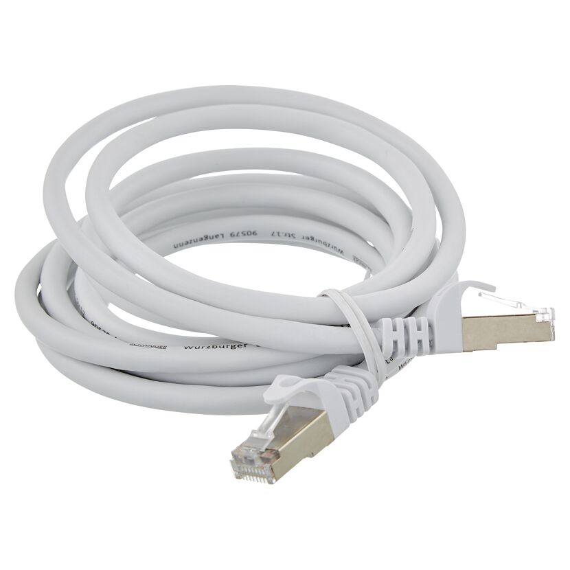 Weißes Netzwerkkabel CAT6, 2,5 m