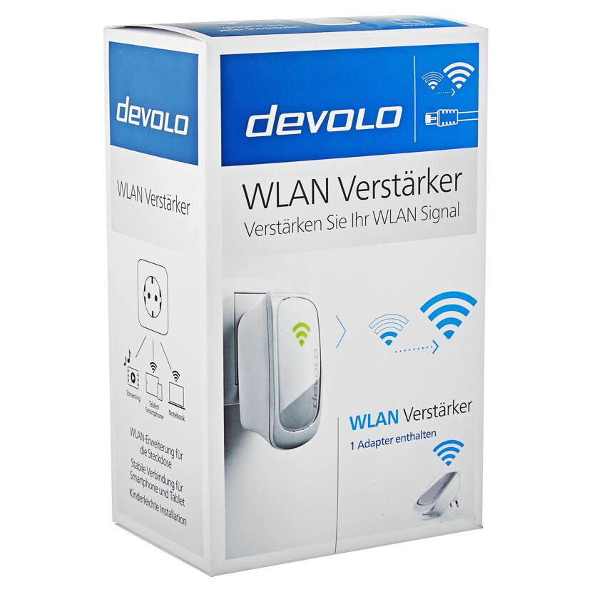 devolo WLAN Verstärker im weißen Karton