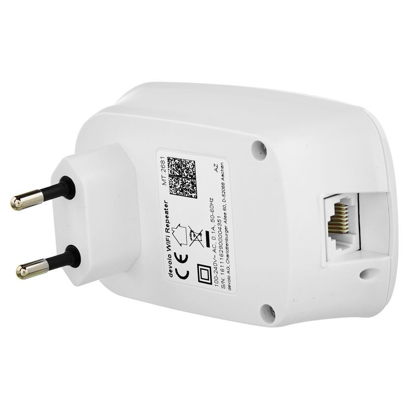Weißer devolo WLAN-Repeater