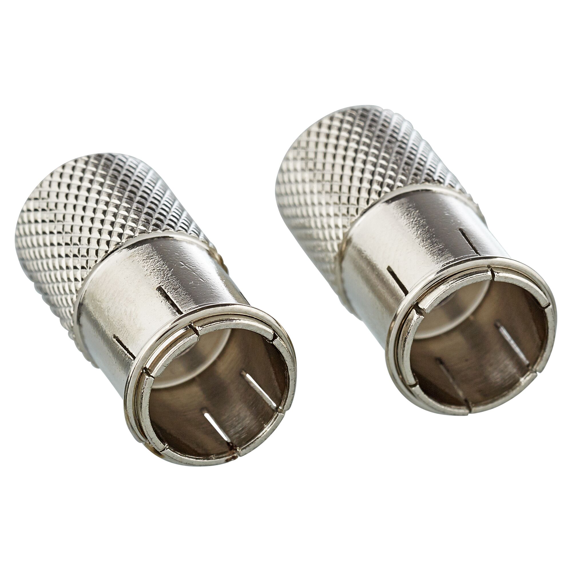 Zwei F-Aufdrehstecker 7,0 mm