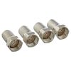 Vier F-Aufdrehstecker