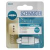 IEC-Verbinder von Schwaiger in Blisterverpackung