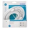 Weißes Antennenkabel, 20 m, 75 dB, in Verpackung