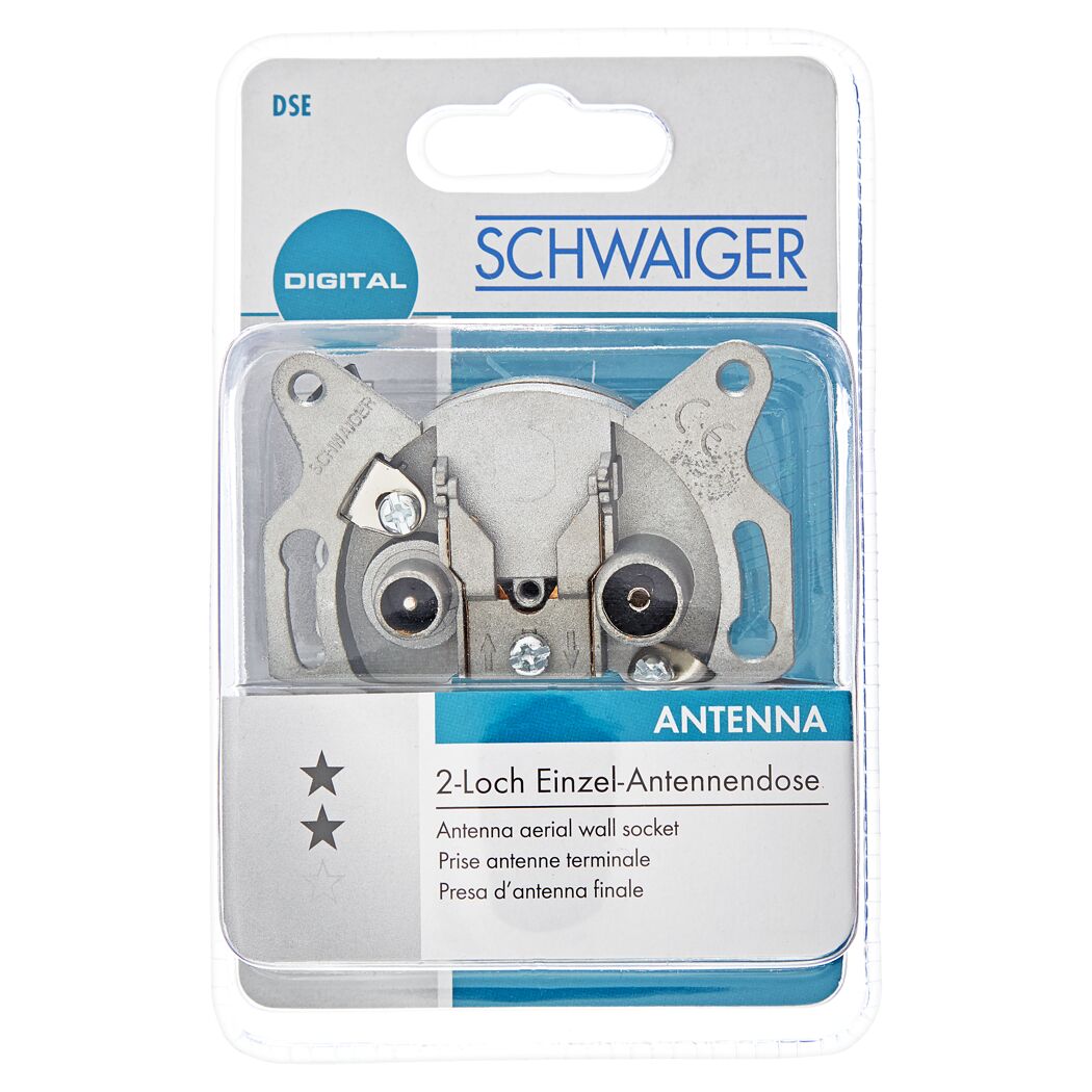 Einzel-Antennendose von Schwaiger, 2-Loch