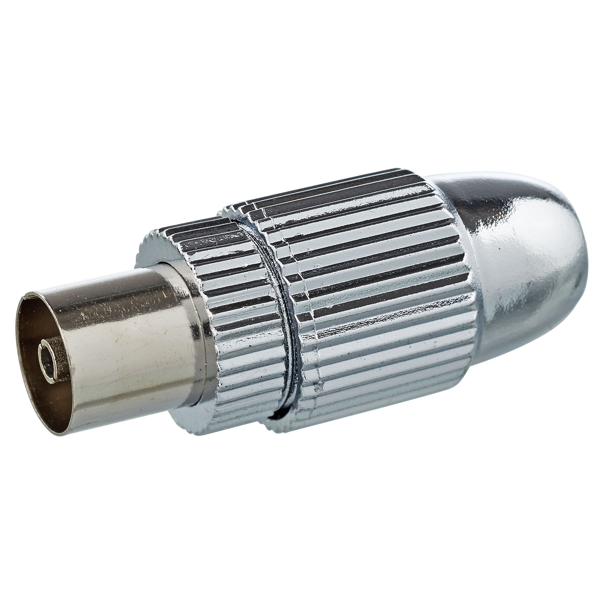 Silberne IEC-Antennenbuchse