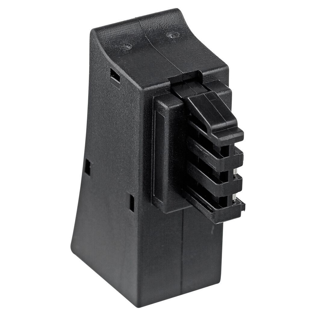 Schwarzer Steckeradapter TAE/DSL