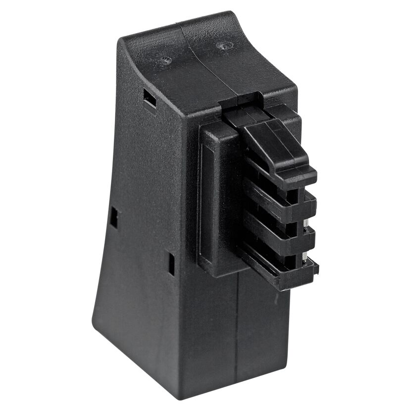Schwarzer Steckeradapter TAE/DSL