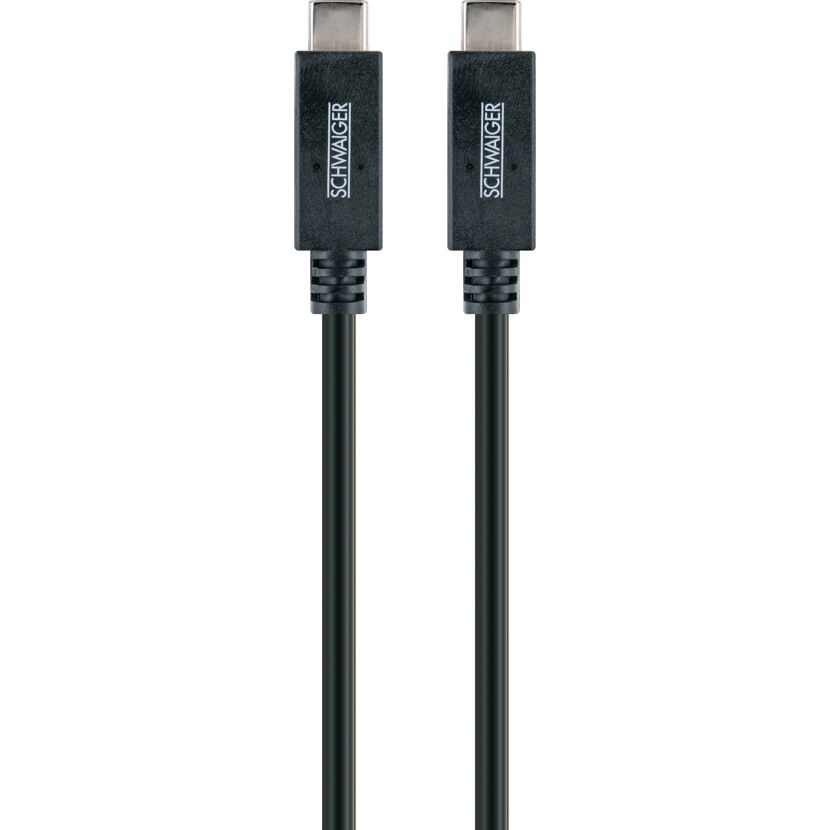Schwarzes USB-Anschlusskabel