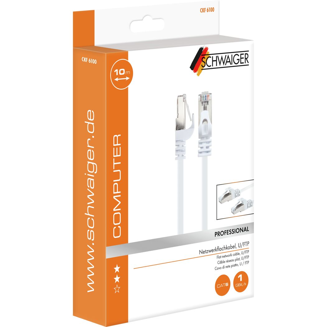 Netzwerkkabel CAT6, weiß, Verpackung