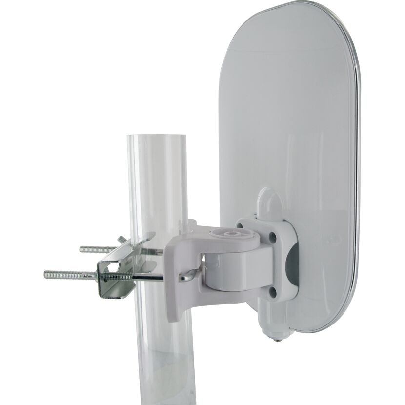 DVB-T2/T-Außenantenne weiß 24,5 x 15,5 x 9 cm, mit Mastaufhängung