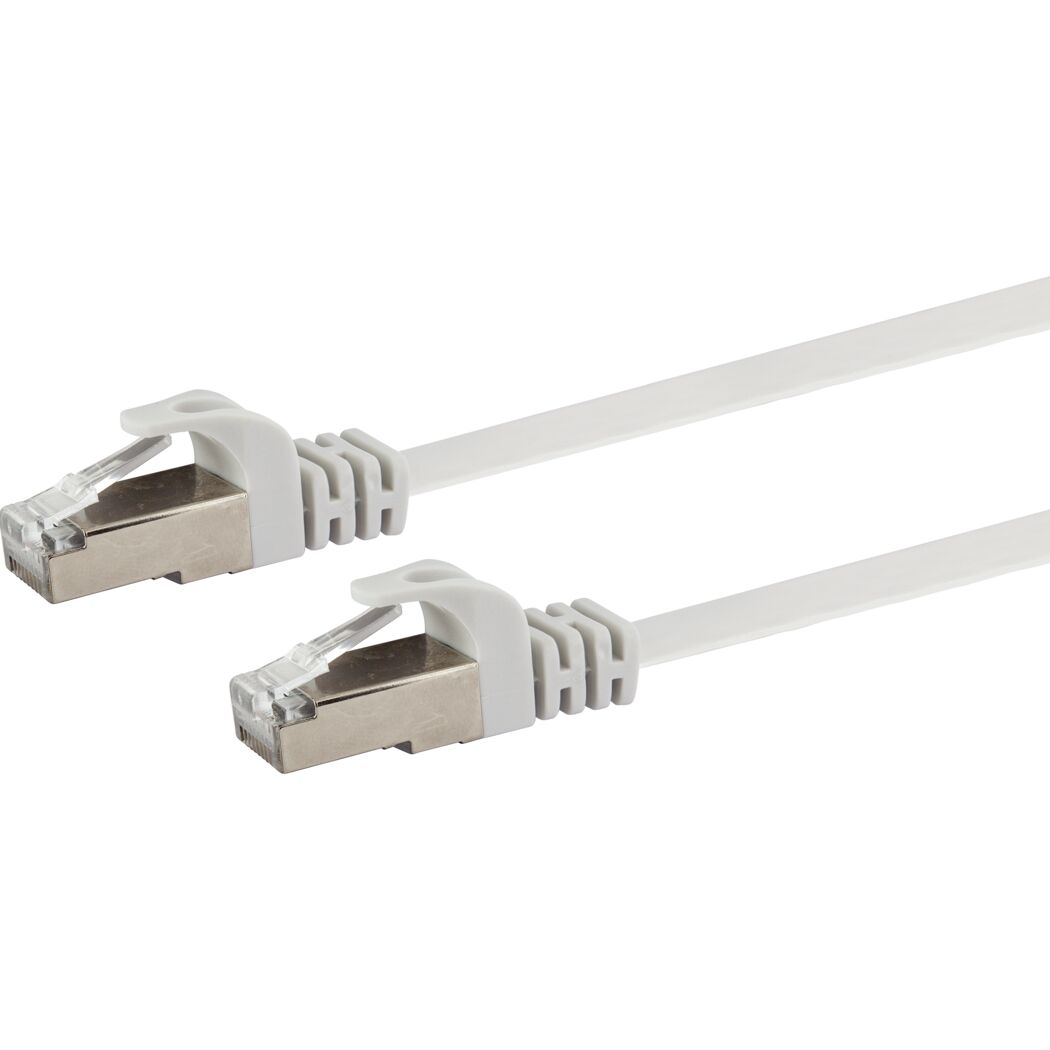 U/FTP-Netzwerkflachkabel CAT 6 weiß, 1,5 m