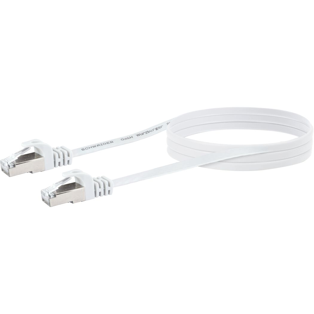 U/FTP-Netzwerkflachkabel CAT 6 weiß, 3 m