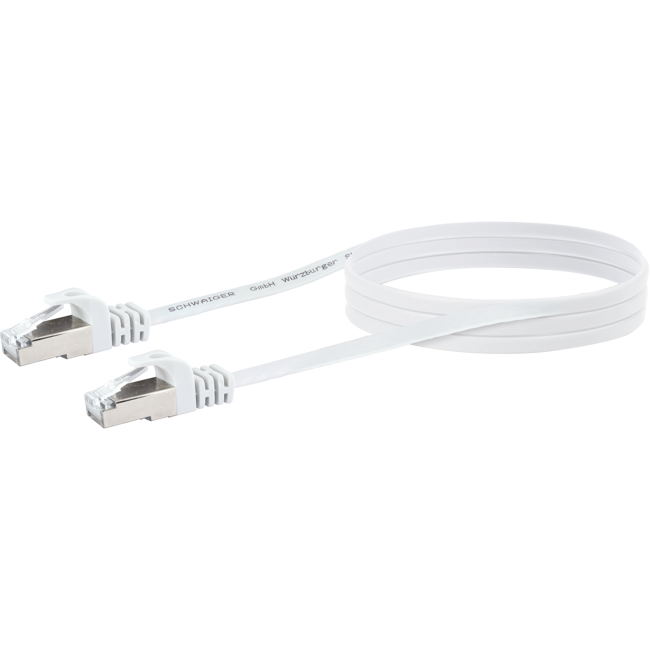Bild von U/FTP-Netzwerkflachkabel CAT 6 weiß, 3 m