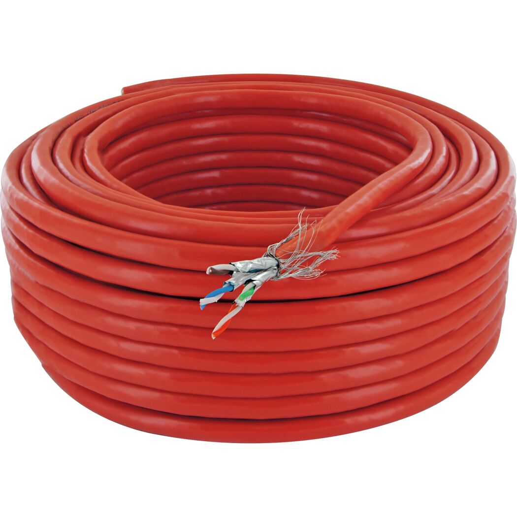 S/FTP-Netzwerkkabel CAT 7 orange, 25 m