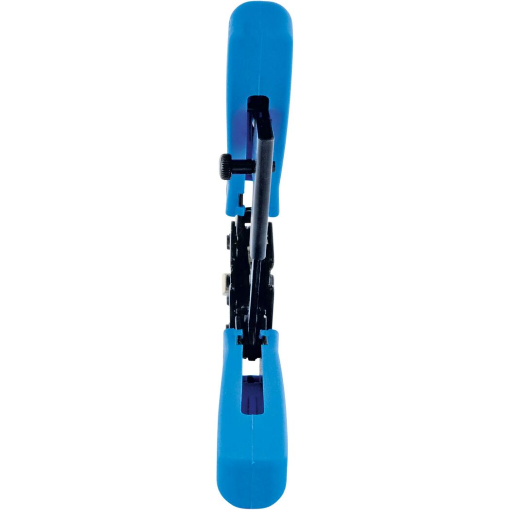 Universal-Crimpzange schwarz/blau für Rund- und Flachkabel