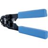 Crimpzange schwarz/blau für Rund- und Flachkabel