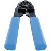 Crimpzange schwarz/blau für Rund- und Flachkabel
