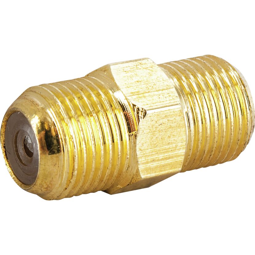 Goldene F-Doppelbuchse