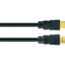 Schwarzes HDMI-Kabel mit goldenen Anschlüssen