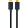 Schwarzes HDMI-Kabel mit vergoldeten Steckern