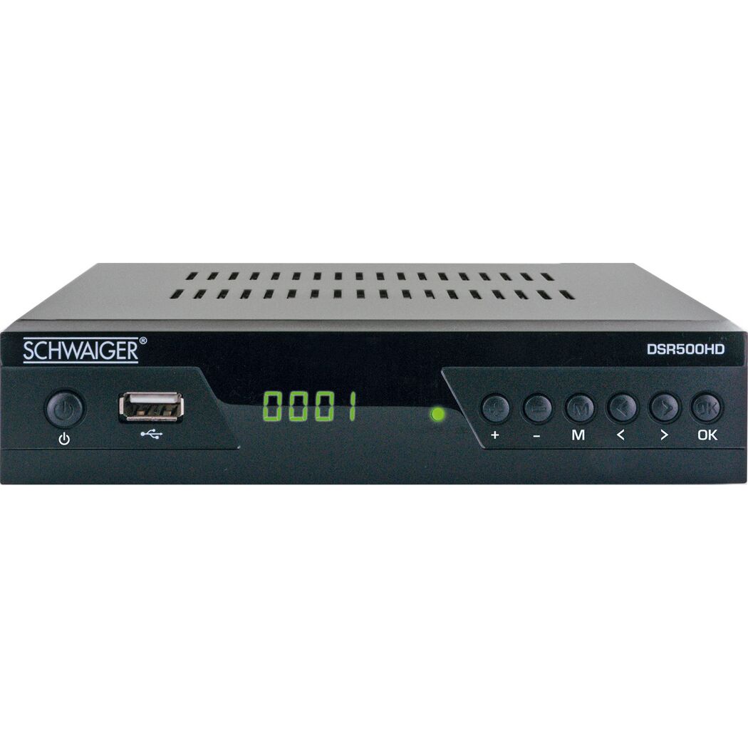 Schwarzer DSR500HD Receiver von SCHWAIGER