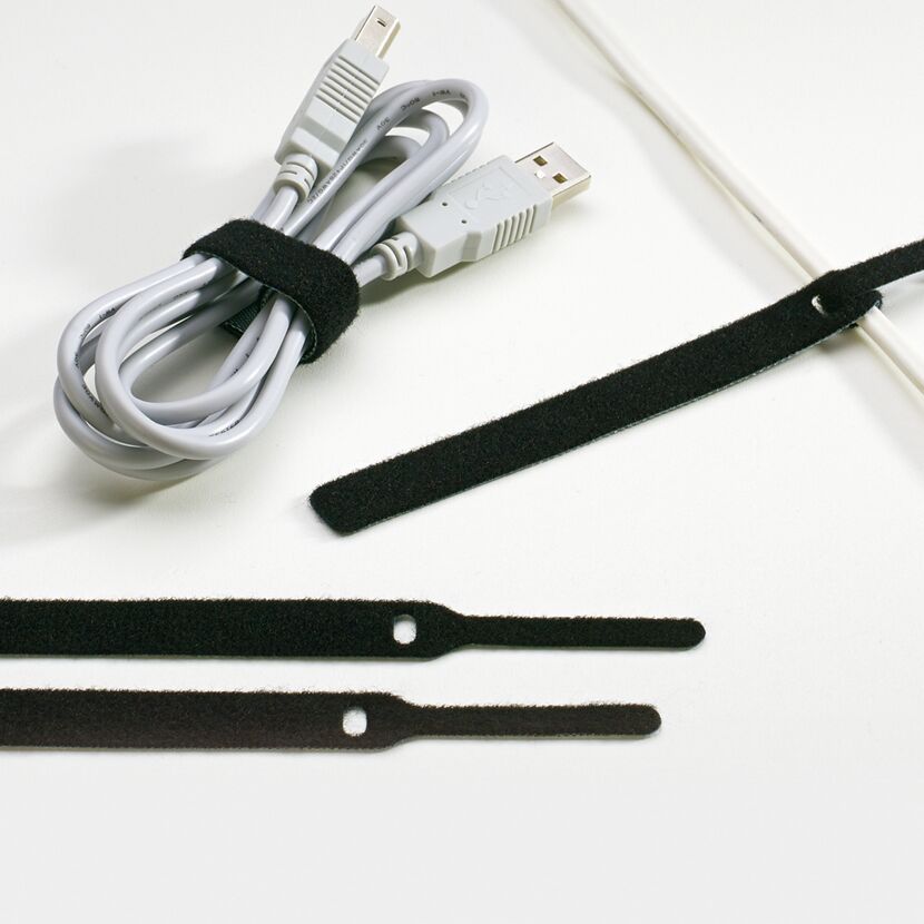 Klettkabelbinder 'LTC Basic Straps' schwarz 16 x 170 mm 10 Stück