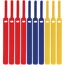 Rote, blaue und gelbe Klett-Kabelbinder