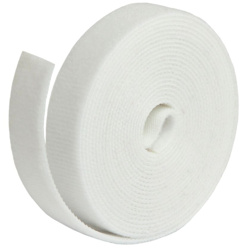 Doppelseitige Klettbandrolle 'LTC Roll Strap' weiß 16 mm x 3 m