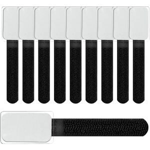 Klettbinder mit Beschriftungsfeld 'LTC Mini Tags' schwarz 12 x 90 mm 10 Stück