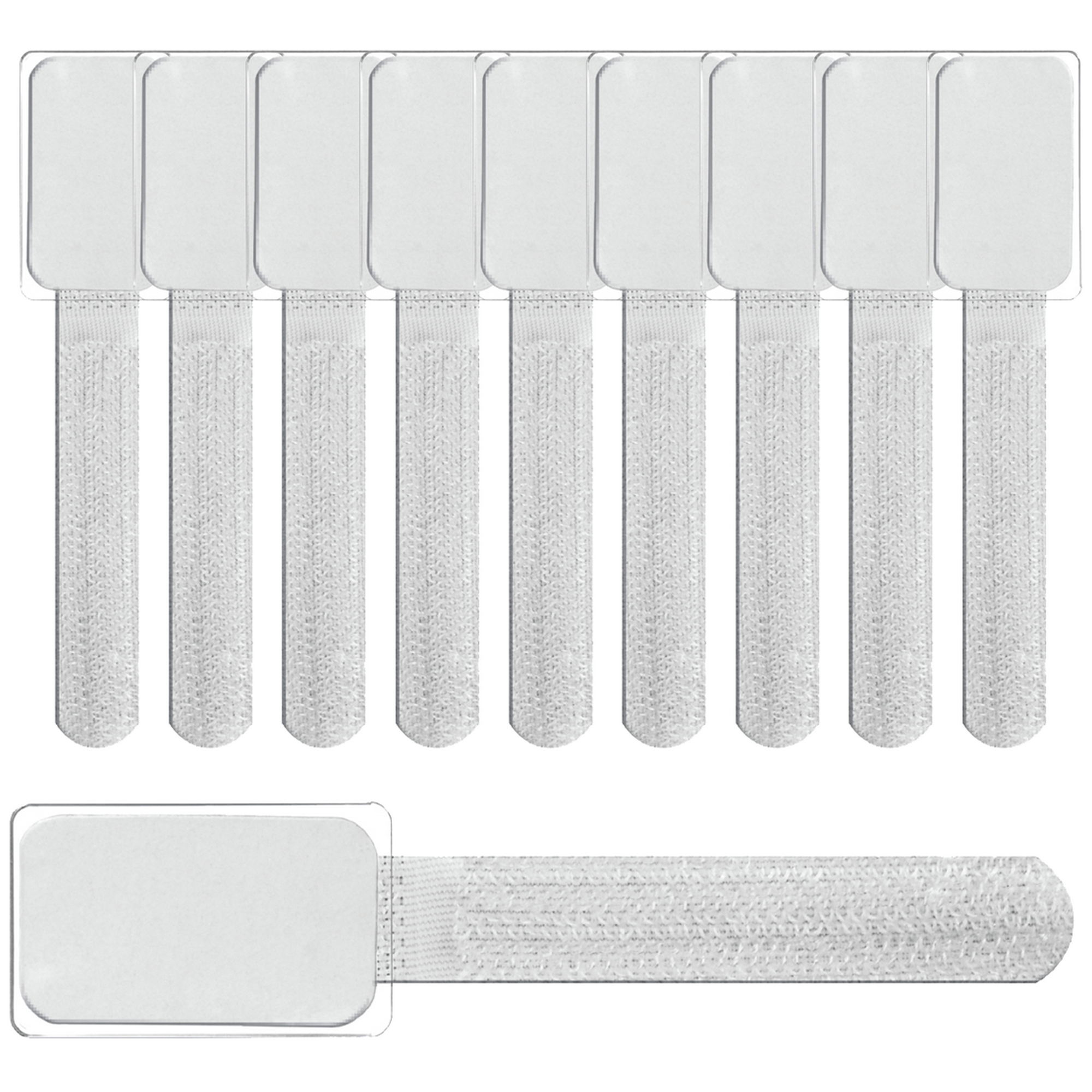Klettbinder mit Beschriftungsfeld 'LTC Mini Tags' weiß 12 x 90 mm 10 Stück + product picture