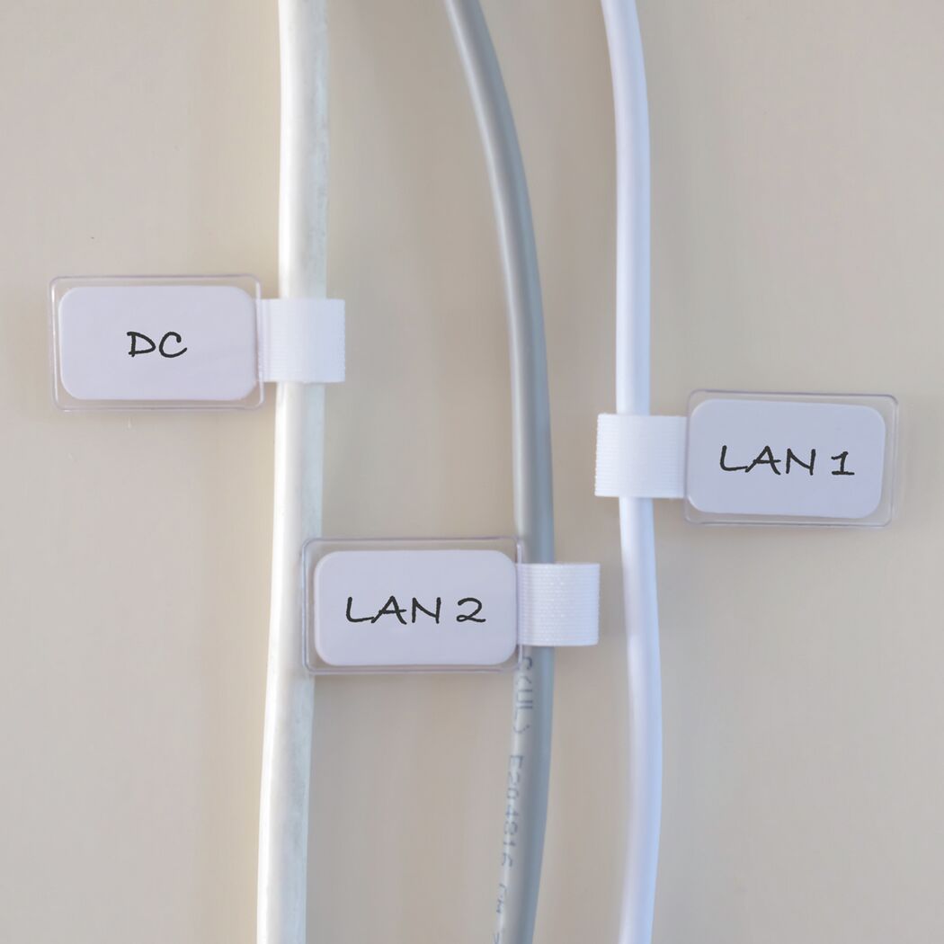 Klettbinder mit Beschriftungsfeld 'LTC Mini Tags' weiß 12 x 90 mm 10 Stück