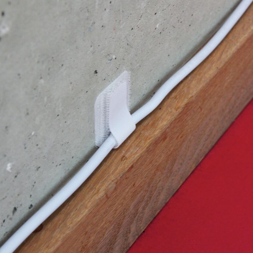 Klettkabelhalter 'LTC Wall Straps' weiß 28 x 90 mm 10 Stück