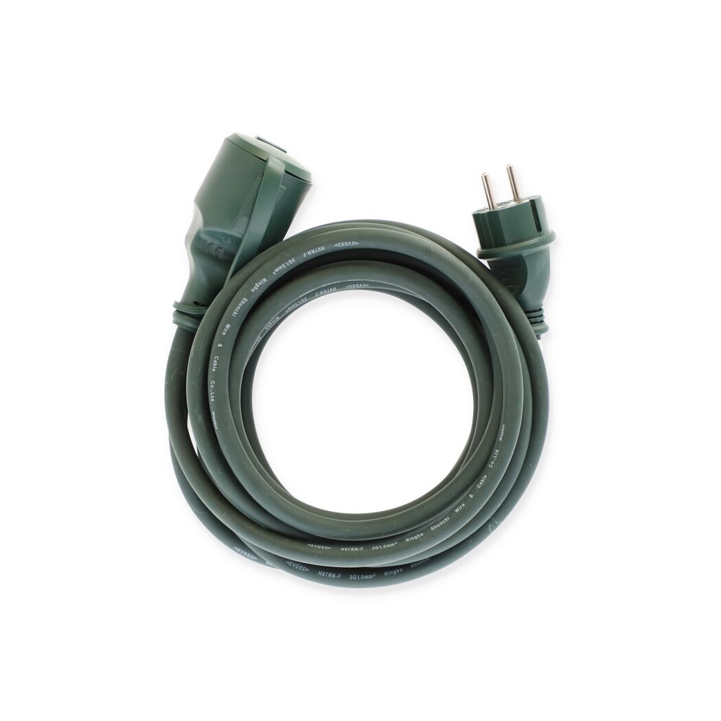Grüne Verlängerung 5m IP44 H07RN-F3G1,5