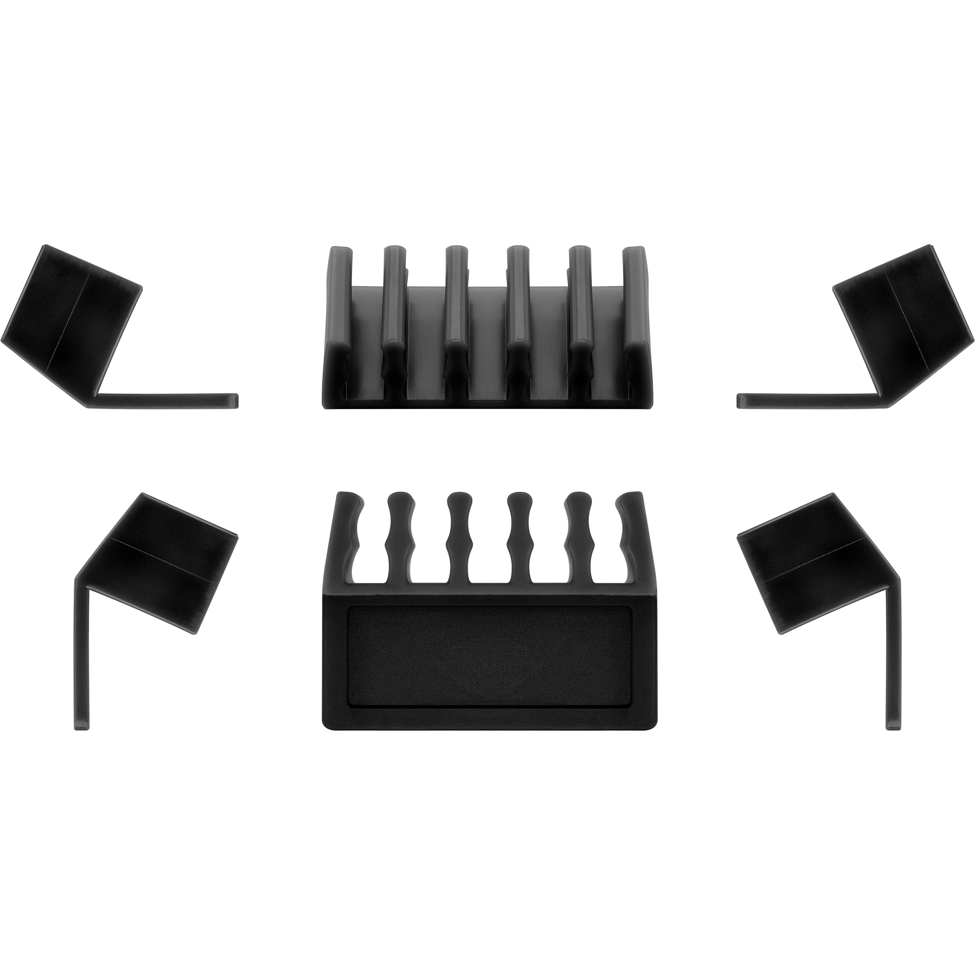 Kabelhalter 'Kabelmanagement' für Tischkanten 5 Slots, 2er Set + product picture
