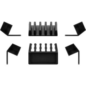 Kabelhalter 'Kabelmanagement' für Tischkanten 5 Slots, 2er Set