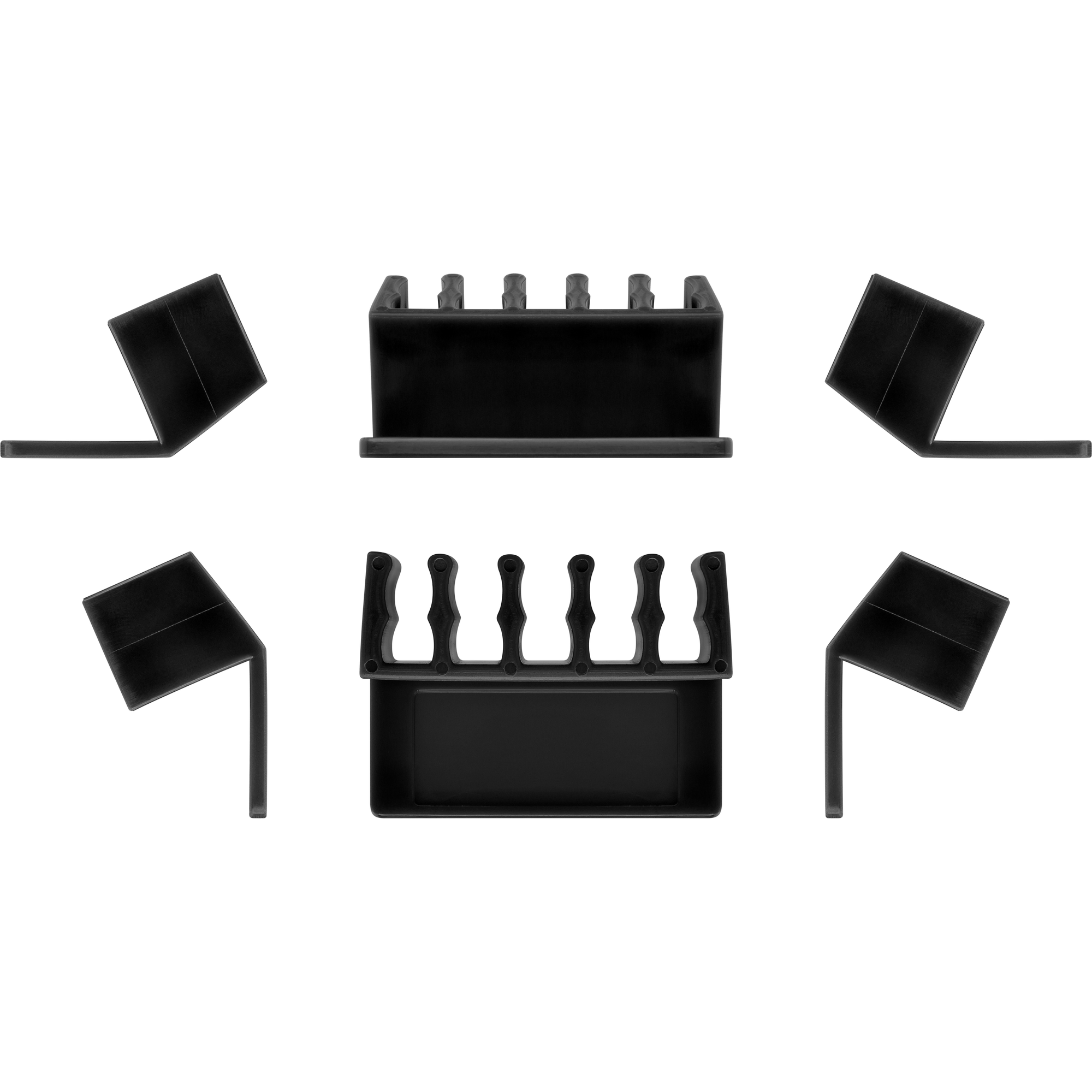 Kabelhalter 'Kabelmanagement' für Tischkanten 5 Slots, 2er Set + product picture