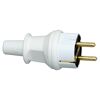 Weißer Schuko-Stecker mit Knickschutz