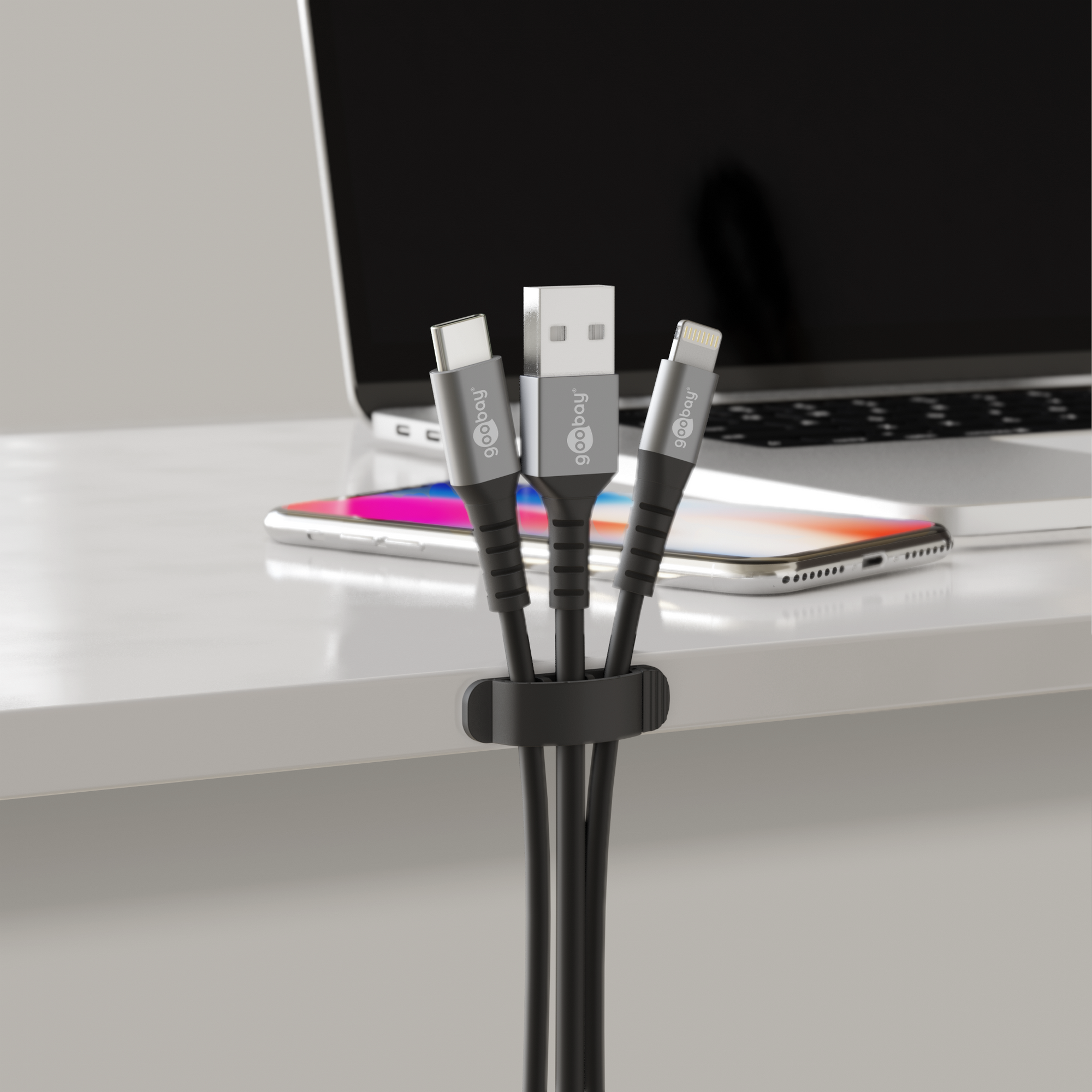 Kabelhalter-Set 'Kabelmanagement' verschiedene Größen, 6er Set + product picture
