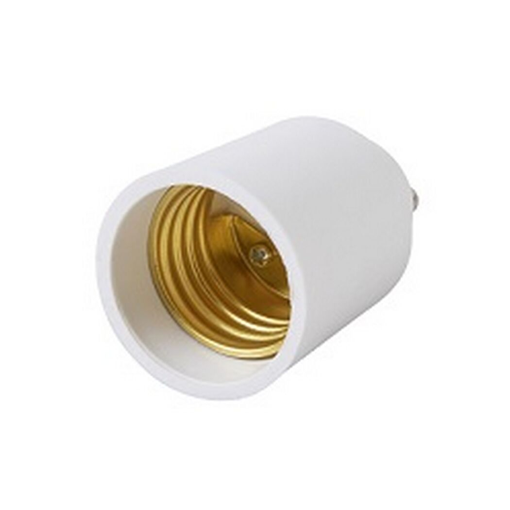Weißer Lampenadapter GU10 auf E27