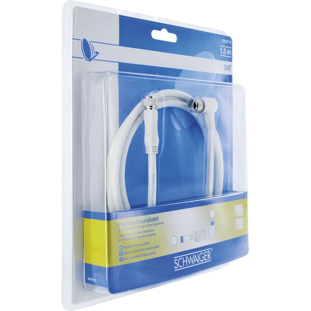 Weißes Koaxialkabel in Verpackung