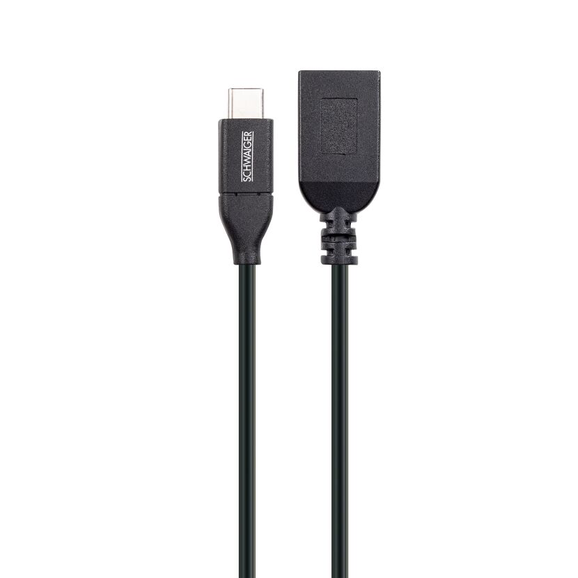 Schwarzes USB 3.2 Anschlusskabel von SCHWAIGER