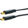 Zwei schwarze DisplayPort-Kabel