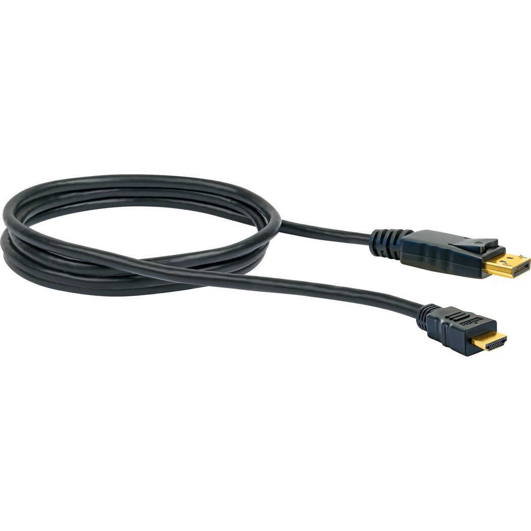 Schwarzes DisplayPort-auf-HDMI-Kabel