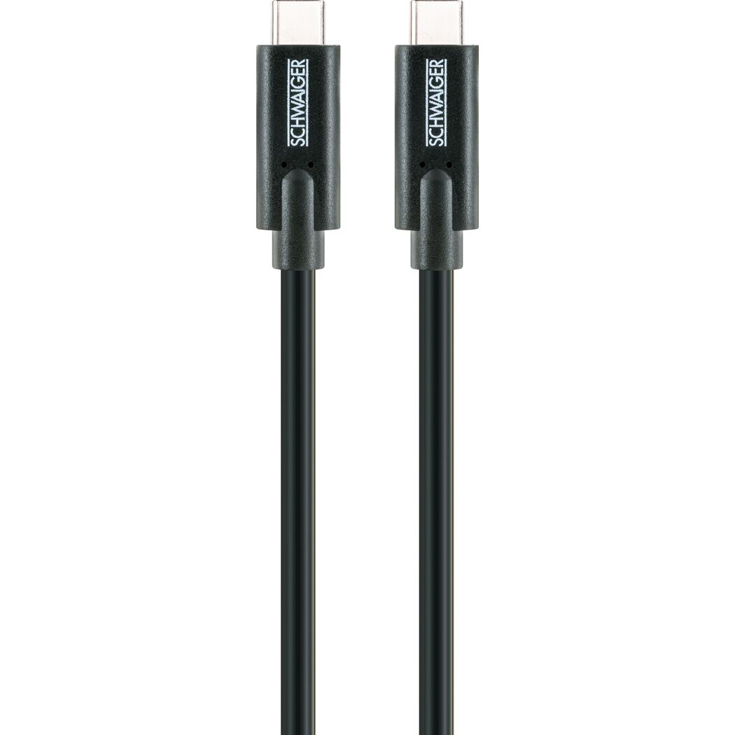 Zwei schwarze USB-C Kabel von SCHWAGER