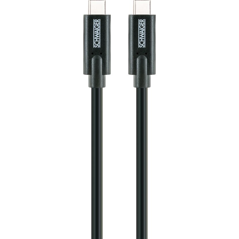 Zwei schwarze USB-C Kabel von SCHWAGER