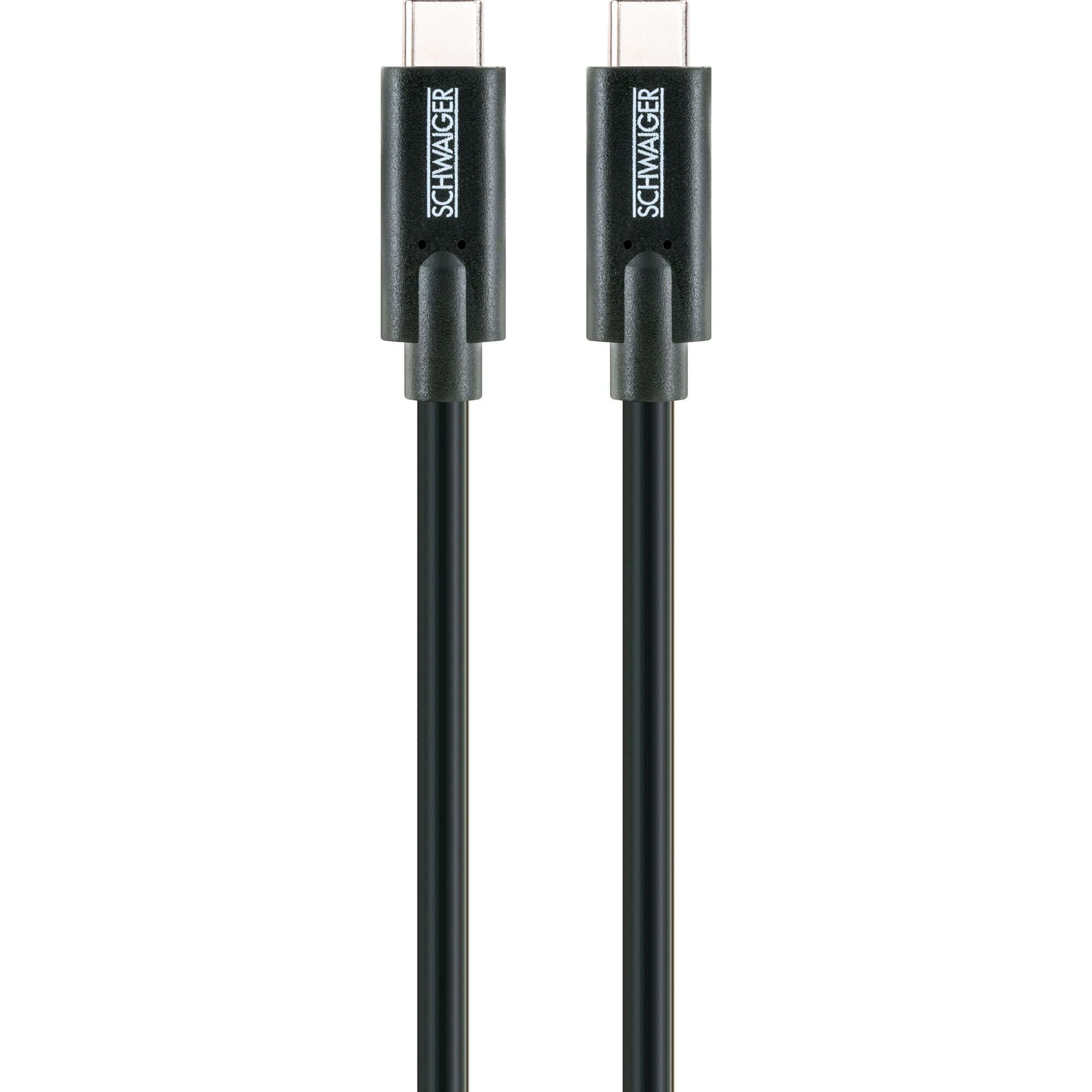 Zwei schwarze USB-C Kabel von SCHWAGER