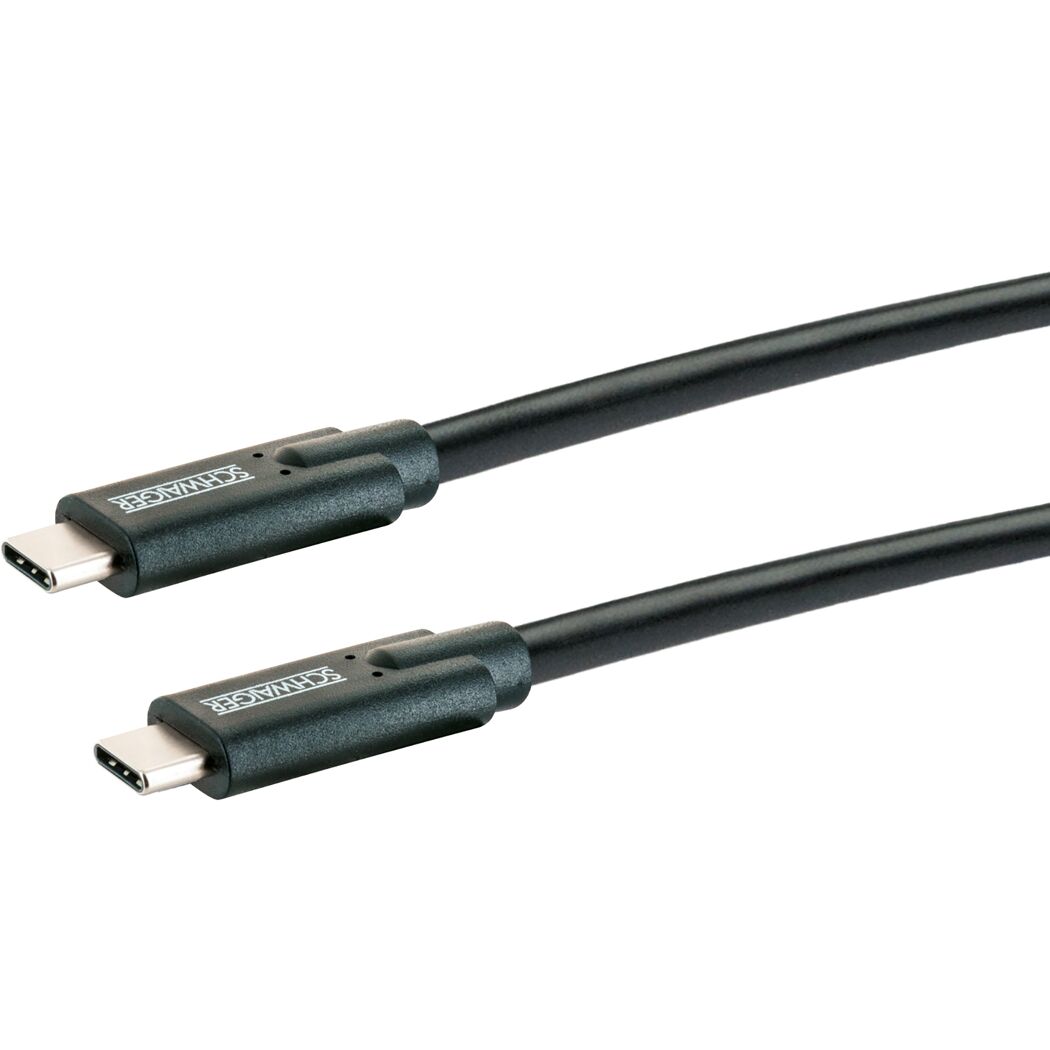 Zwei schwarze USB-C Kabel von SCHWAIGER