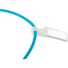 Blaues Kabel mit weißem Etikett