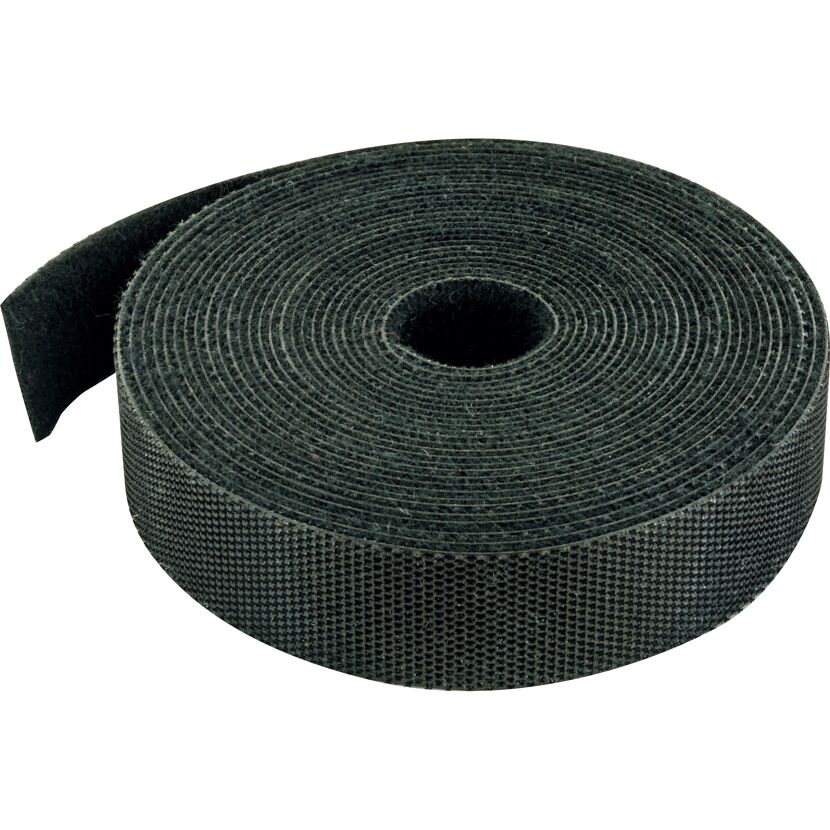 Schwarzes Klettband auf einer Rolle